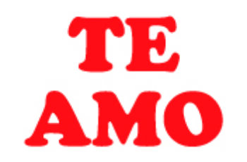 Moldes de Letras en Foami: Te Amo